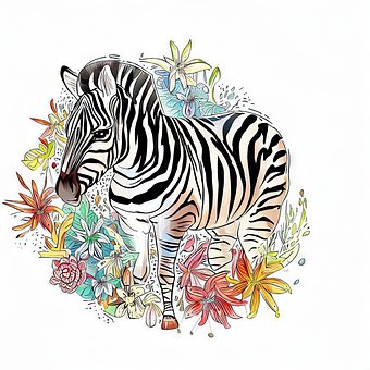 Free Ai Generated Zebra illustration and picture