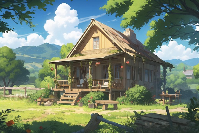 Free ai generated lofi japanese house illustration