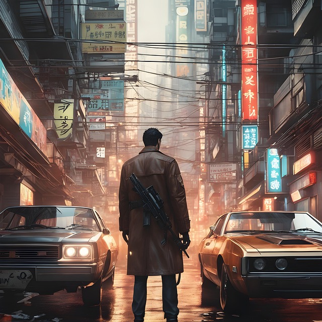 Free ai generated tokyo street illustration