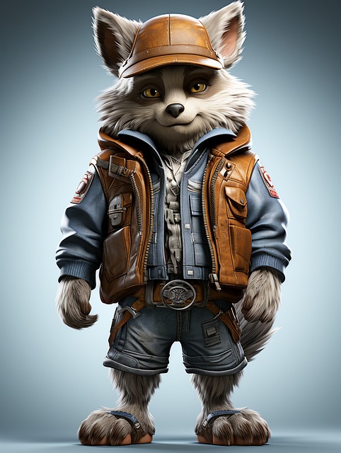 Free animal raccoon cartoon character illustration