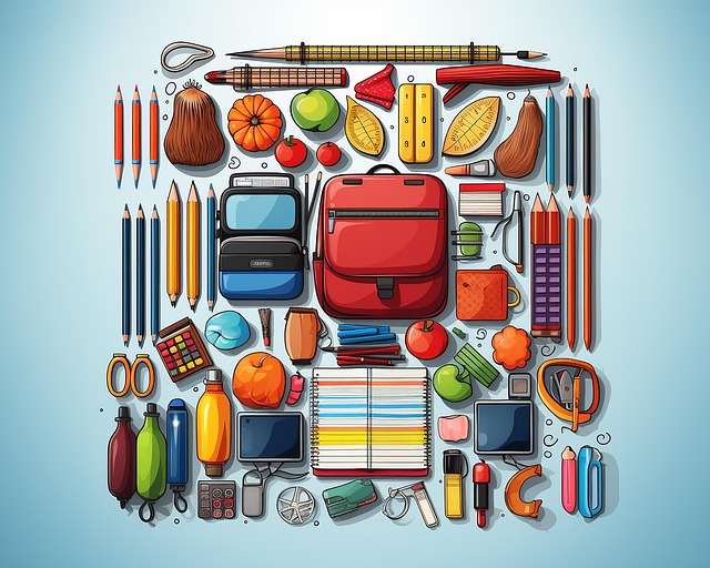 Download free HD stock image of Student School Supplies Free student school supplies studying illustration