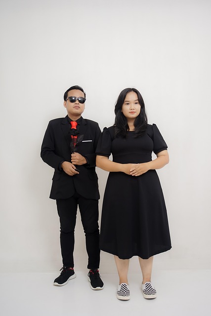 Pareja, Moda, Pre Boda, Ropa Negra
