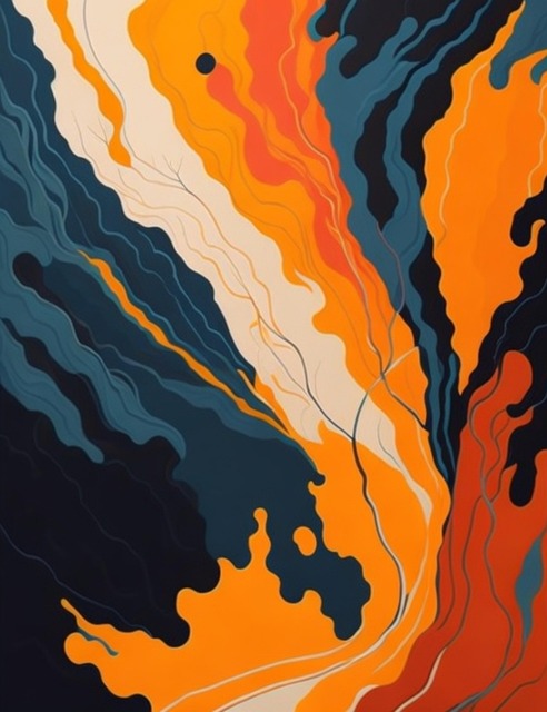 Abstrakt, Mond, Lustig, Cool, Retro