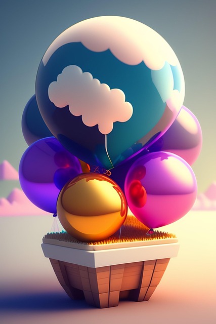 Free Ai Generated Balloons illustration and picture