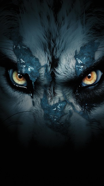 Free ai generated wolf animal illustration
