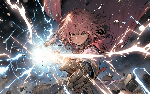 Free ai generated young woman manga illustration