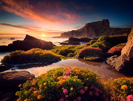 Free Sunset Dusk illustration and picture