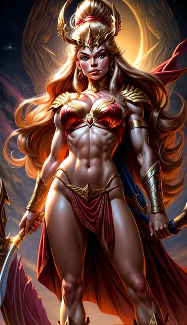 Free ai generated warrior woman illustration