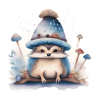 Egel, Paddestoelen, Tekenfilm, Dier