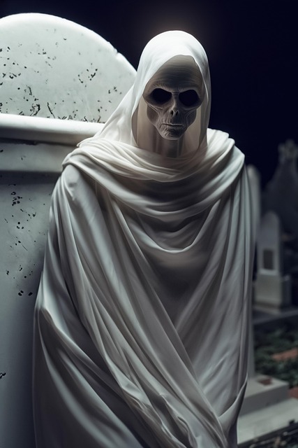 Free ai generated graveyard ghost illustration
