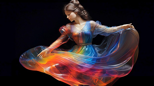 Free Colorful Woman Dancing illustration and picture