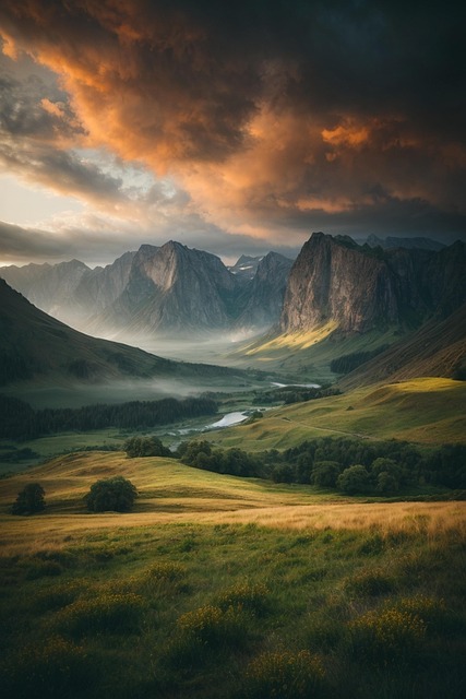 Free Ai Generated Mountains illustration and picture
