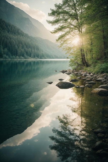 Free Ai Generated River illustration and picture
