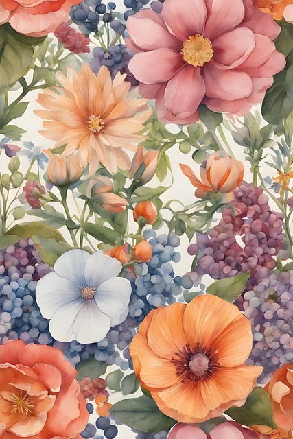 Free ai generated nature flowers illustration