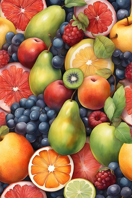Free fruits food background illustration