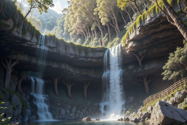 Ai Generiert, Wasserfall, Kaskade, Fluss