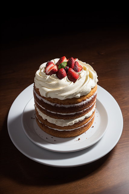 Free ai generated cake food illustration