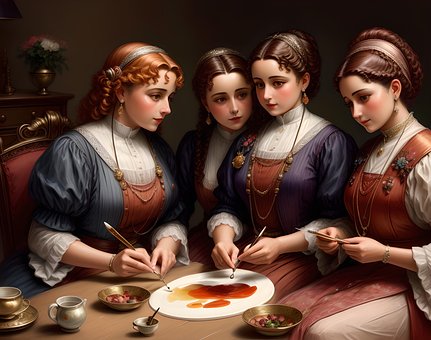 Free Ai Generated Ladies illustration and picture