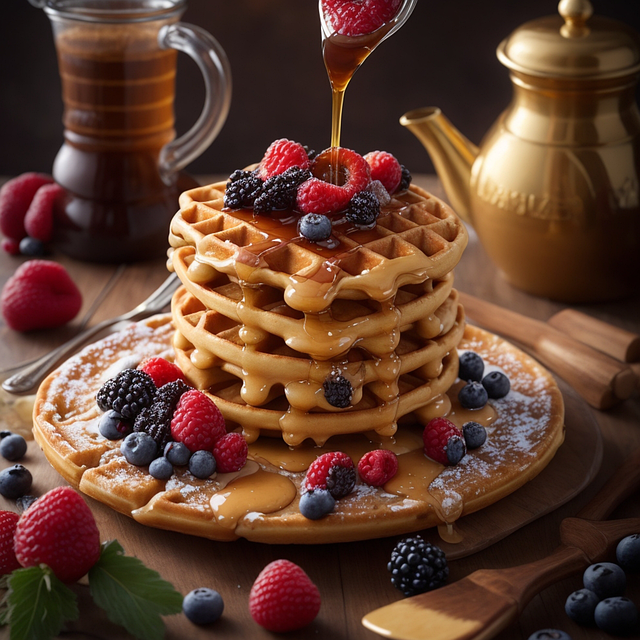 Waffel, Beeren, Frühstück, Lebensmittel
