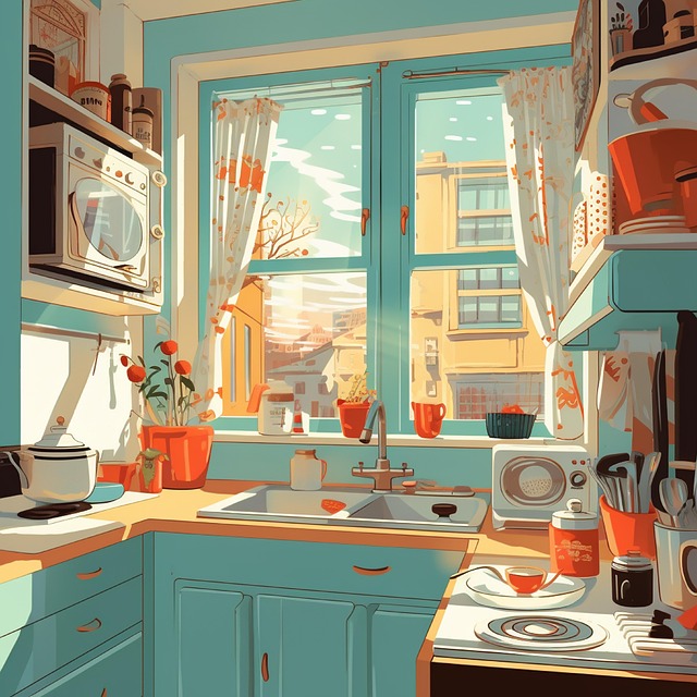 Free ai generated kitchen home illustration