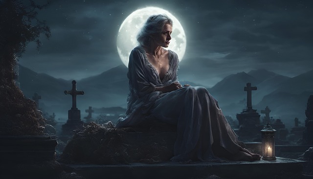 Free ai generated goth woman illustration