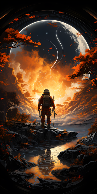 Free ai generated astronaut space illustration