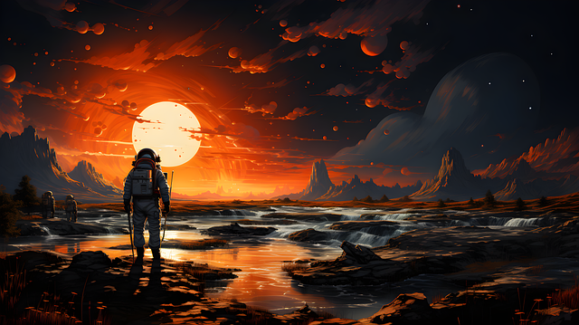 Free ai generated space astronaut illustration