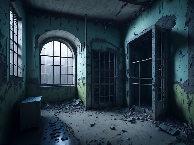 Download free HD stock image of Ai Generated Abandoned Free ai generated abandoned building illustration