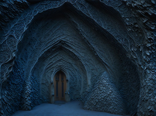 Free ai generated cave fantasy illustration