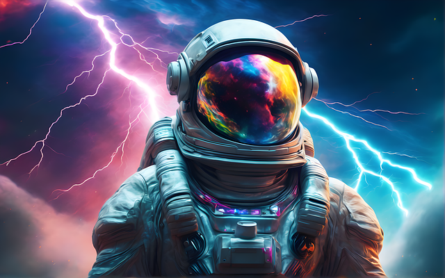 Free astronaut space exploration illustration