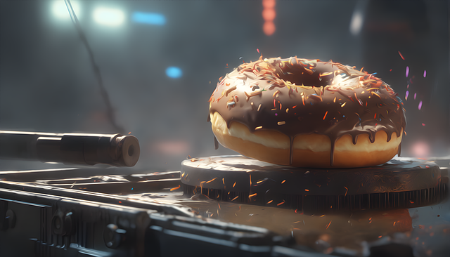 Free ai generated donut doughnut illustration