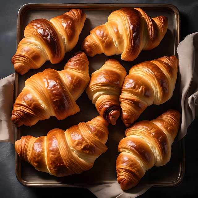 Free ai generated croissants pastry illustration