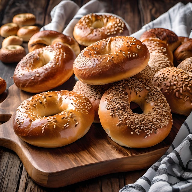 Free ai generated bagels pastry illustration