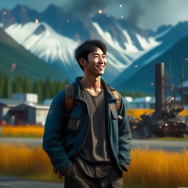 Free smile young man portrait illustration