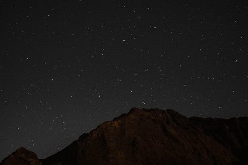 Montanhas, Natureza, Noite, Galáxia