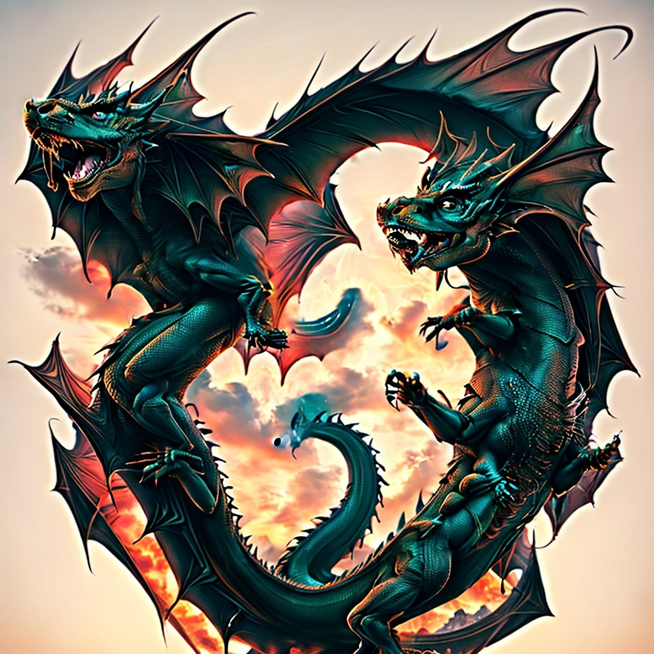 Download Ai Generated Dragons Creature Royalty-Free Stock Illustration ...