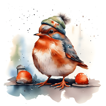 Ai Gegenereerd, Roodborstje, Vogel, Dier