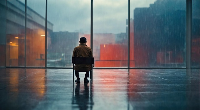 Free ai generated man sitting illustration