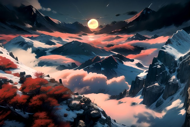 Free Ai Generated Mountains illustration and picture