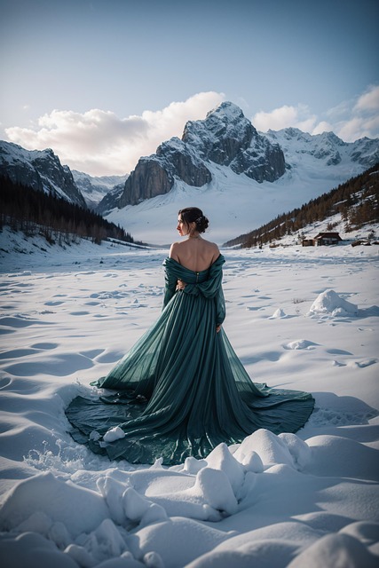 Free snow mountains modeling illustration