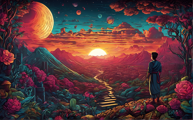 Free nature landscape scenic illustration