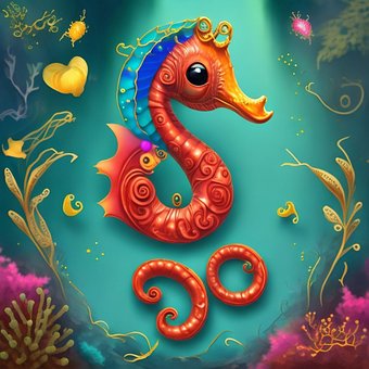 Free Ai Generated Seahorse illustration and picture
