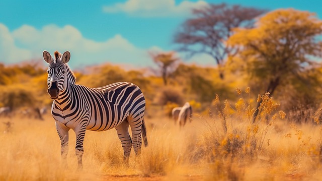 Free zebra etosha national park meadows illustration