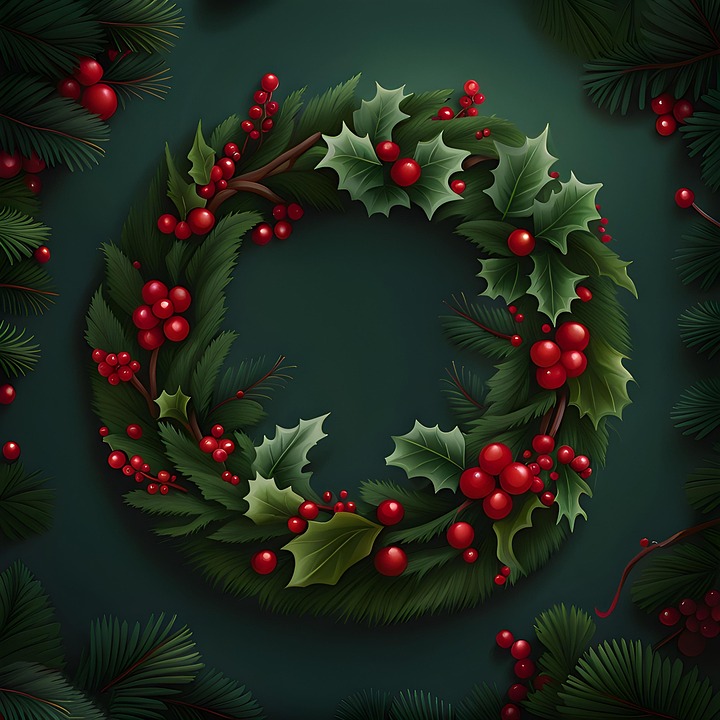 Download Ai Generated Christmas Wreath Mistletoe Royalty-Free Stock ...