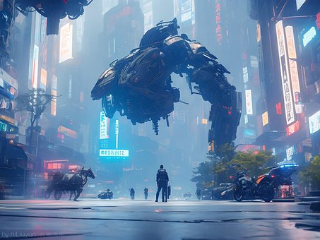Free Science Fiction City illustration and picture