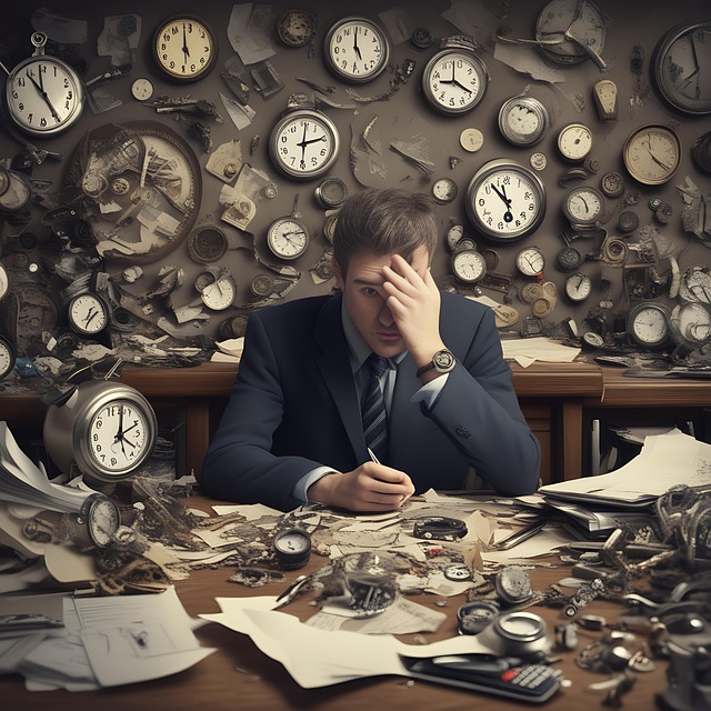 Free ai generated management clocks illustration