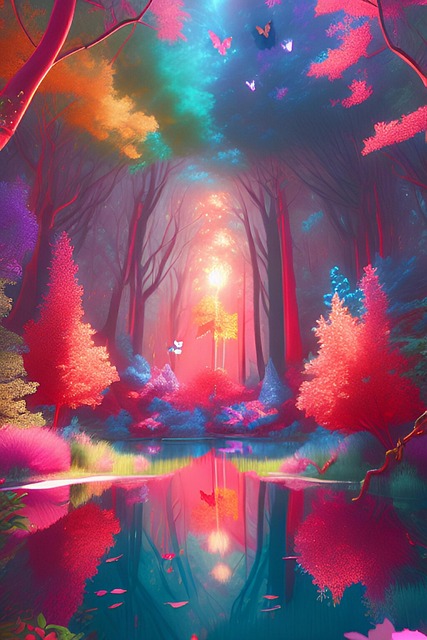 Free Ai Generated Lake illustration and picture
