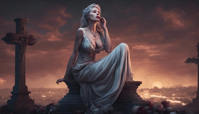 Free ai generated woman goth illustration