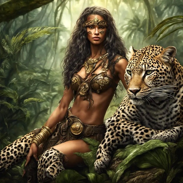 Free ai generated amazon woman illustration