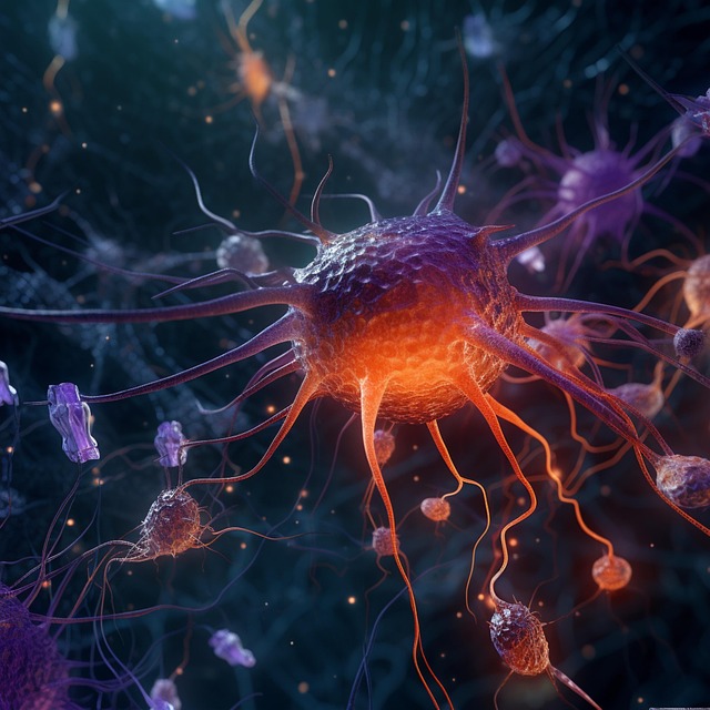 Free ai generated neuron brain illustration